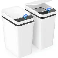 DNA Prullenbak - Prullenbak Badkamer - Prullenbak met Sensor - Wit - 24cm x 17cm x 37cm