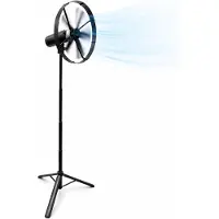 Caliber Draadloze ventilator met Standaard - Kantelbaar en Draaibaar - Fluistertil en krachtig - 2 Standen - Inclusief LED Lamp - 15.000 mAh Accu meegeleverd (CPS-FAN-P)