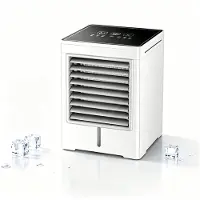 VHV - Luchtkoeler - Ventilatoren - Aircooler - Mini airco - Bureauventilator - USB aansluiting - Compact - Koelend - Voor kantoor en thuis - 19*14.5*14.5cm - Wit