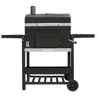 Monster Houtskool bbq xl - 57x41,5 cm grilloppervlak - draagbaar - zwart