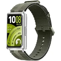 Strap-it Sportief siliconen bandje geschikt voor Huawei band 11 / Huawei band 11 Pro - Legergroen