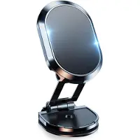 MODFU Telefoonhouder Magnetisch Opvouwbaar 360° Draaibaar voor Auto & Bureau - Compact & Stabiel - Universele Smartphonehouder - Zinklegering & ABS - Zwart