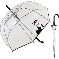 Le Monde du Parapluie Doorzichtige paraplu in klokvorm met hondenmotief,Franse buldog