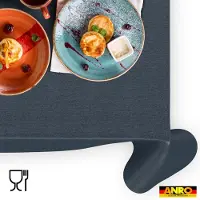 ANRO Tafelkleed Donkerblauwe linnenlook 130x90cm Rechte rand Afwasbaar Waterafstotend