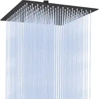 Auralum Max Luxe Regendouchekop XL - Ø20 cm - Douchekop - Doucheslang - Waterbesparende - Doucheset - Douchekop Regendouche - Krachtige Straal - Roestvrij Staal - Wellness - Zwart