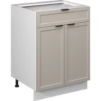 Vicco Fame-Line Onderkast voor spoelbak/kookplaat – 60 cm met lade, WB Antraciet GrijsBeige