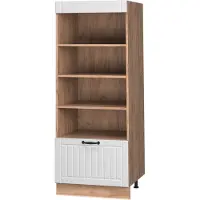 Vicco Keukenrek Fame-Line, Wit Landhuis/Goudkleurig Eiken, 60 cm