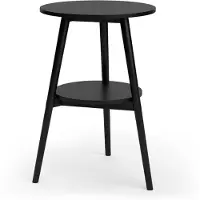 Vicco Salontafel Rondal, Zwart, 38 x 38 cm