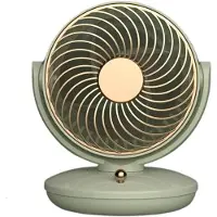 VHV -Desktop Ventilator Fresh Green - Stille Circulatieventilator met 3 Snelheden - Automatische Oscillatie en LED Display - Compacte Oplaadbare Ventilator voor Kantoor en Slaapkamer - USB-C Oplaadbaar