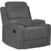 Notio Living DALLAS-Relaxstoel met manuele functie in corduroy-antraciet
