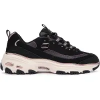 SKECHERS D'LITES-CHROME WAVE Dames Veterschoenen - Zwart / Rose Gold