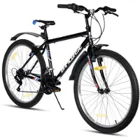 Hiland Mountainbike 26 Inch - MTB voor Heren en Dames - 18 Versnellingen - Staal - V-brakes - Zwart