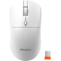 Meetion R546 - Draadloze Stille Muis - 2.4GHz - Instelbare DPI - Ergonomisch Design - Plug & Play - Wit