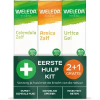 Weleda Eerste Hulp Kit – 2+1 Verpakking – Natuurlijke Zelfzorg voor Huid, Spieren en Insectenbeten – Calendula Zalf, Arnica Zalf & Urtica Gel - 100% Natuurlijke Ingrediënten