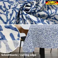ANRO Tafelkleed Koraal Blauw 240x140cm Rechte rand Afwasbaar Waterafstotend Binnen & Buiten