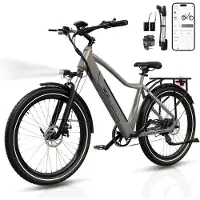 RCB G5 Elektrische Stadsfiets - 27.5" - Koppelsensor - 36V 468Wh - Tot 90km - 27% Klimvermogen - 250W Motor - 7 Versnellingen - Schijfremmen - Met App & NFC Grijs