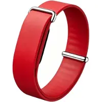 Strap-it Siliconen Plain bandje geschikt voor Fitbit Air - Rood
