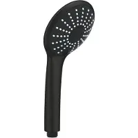 GROHE Vitalio Joy 110 handdouche - Ronde douchekop van 110 mm - 3 Straalsoorten - Mat Zwart - Eenvoudig te installeren: geschikt voor alle standaard doucheslangen