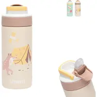 Kambukka Lagoon Geïsoleerde Drinkfles voor kinderen 400ml Adventure Camp - met geïntegreerd rietje - drinkfles kinderen - drinkbeker voor school