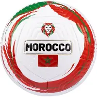 Avento Voetbal - Lion Force - Rood/wit - Maat 5 - ⌀ ca. 22 cm - WK voetbal - Marokko