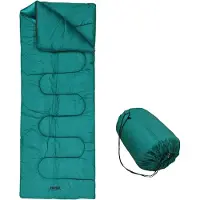 HUSH. Outdoor HUSH Outdoor - Slaapzak - incl Draagzak met Handvat - Extra Lange Rits-puller - vanaf 15 Graden - 190x72cm - Groen