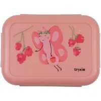 Trixie | Lunchbox met clips - Fruit fairy Mrs. Butterfly - RSV Lunchbox voor kinderen - Gemakkelijk te openen - Lunchbox - Roze
