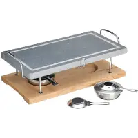 Vali Steengrill - Gourmetstel - Elektrische Steengrill - Grijs - 15cm x 42cm x 22cm