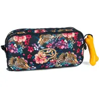 STONES and BONES Rowan 2.0 - Etui - Pennenzak voor Kinderen - 3 Vakken - Floral Ambush - Indigo