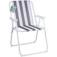Sans marque Chair foldable anthracite