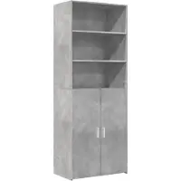 vidaXL Hoge kast 70x42,5x185 cm bewerkt hout betongrijs