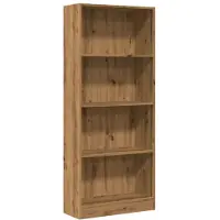 vidaXL Boekenkast 60x24x143 cm bewerkt hout artisanaal eikenkleurig