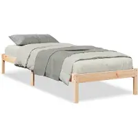vidaXL Massief houten bed, extra lang, zonder matras, 90x210 cm, van grenenhout