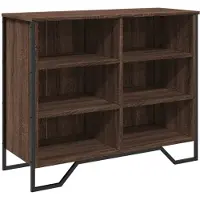 vidaXL Dressoir 91x35,5x74,5 cm bewerkt hout bruin eikenkleur