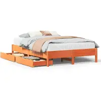 vidaXL Bedframe zonder matras massief grenenhout wasbruin 120x200 cm