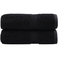 vidaXL Gastendoekjes SOLUND 2 st 600 g/m² 30x50 cm zwart