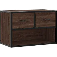 vidaXL Tv-meubel 60x31x39,5 cm bewerkt hout metaal bruin eikenkleurig