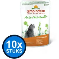 Almo Nature 10x Holistic - Kattenvoer Natvoer Maaltijdzakje - Anti-Haarbal - Kip - 70g