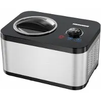 Heinner SweetFreeze IJsmachine – 120 W – 1,5 L – Ingebouwde Compressor – LED-display – Touchbediening & Draaiknop – IJs-, Yoghurt-, Meng- & Koelfunctie – Uitneembare IJskom – Zwart/RVS