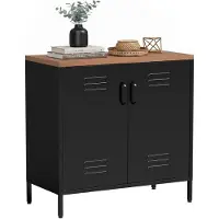 HOMCOM Sideboard-Stahl-Schwarz