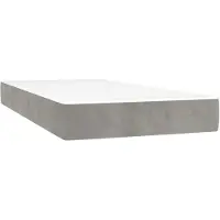 vidaXL Pocketveringmatras 80 x 160 cm Lichtgrijs