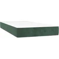 vidaXL Pocketveringmatras medium 90x210x20 cm fluweel donkergroen
