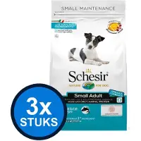 Schesir 3x Hondenvoer Droog - Onderhoud Kleine Rassen - Vis - 2kg