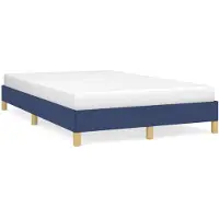 vidaXL Bedframe zonder matras 120x190 cm stof blauw