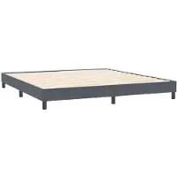 vidaXL Bedframe zonder matras 200x220 cm fluweel donkergrijs