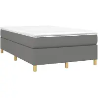 DKD Home Decor Boxspring met matras stof donkergrijs 120x190 cm