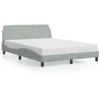 vidaXL Bedframe "Dover" 120x200 cm fluweel lichtgrijs