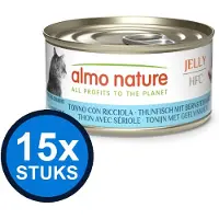 Almo Nature 15x HFC cat blik jelly tonijn&geelvinmakreel 70gr