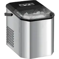 Happiq IJsmachine voor Aanrecht - Voor Keuken, Kantoor & Thuis - Kogelvormig IJs tot 10.000 Stuks / 12 kg per Dag - Draagbaar - Zilver-EU