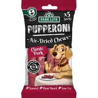 Park Life Pupperoni Chews Hondensnack – Varkenssmaak – Graanvrij – Rawhidevrij – Kauwsticks – 70g