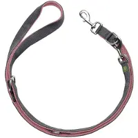 Hunter - Verstellbare Führleine Maldon - Hondenriem Länge max. 200 cm - Breite 1,5 cm, altrosa /grijs